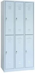 Lockerkast 6-deurs 195 x 89 x 50cm in 2 Kleur Combinaties